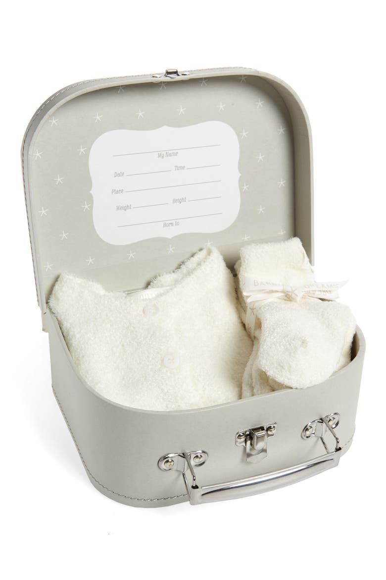 CozyChic® Lite Classic Cardigan, Pants, Socks, Beanie & Suitcase Set, Alternate, color, PEARL
