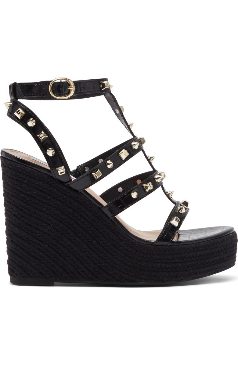 Steve Madden Scout Cage Studded Espadrille Wedge Sandal, Alternate, color,