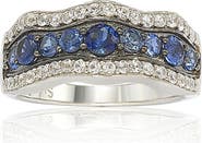 SUZY LEVIAN Sapphire & Diamond Wave Ring