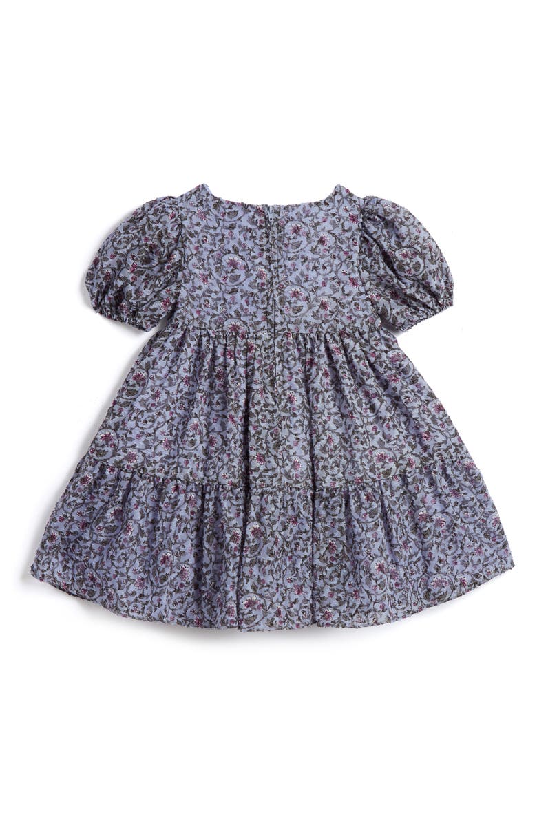 Pippa & Julie Kids' Olive Boho Floral Print Party Dress & Bloomers, Alternate, color, Blue