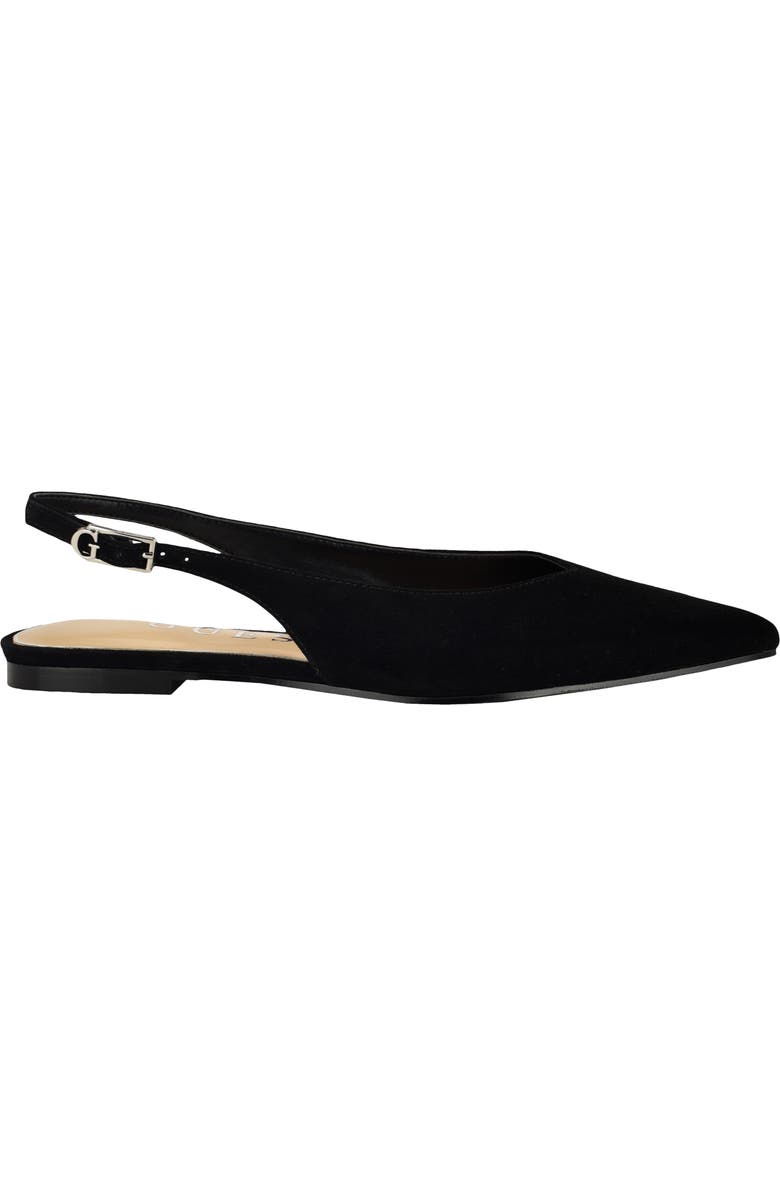 GUESS Dorazio Slingback Pointed Toe Flat, Alternate, color, Black