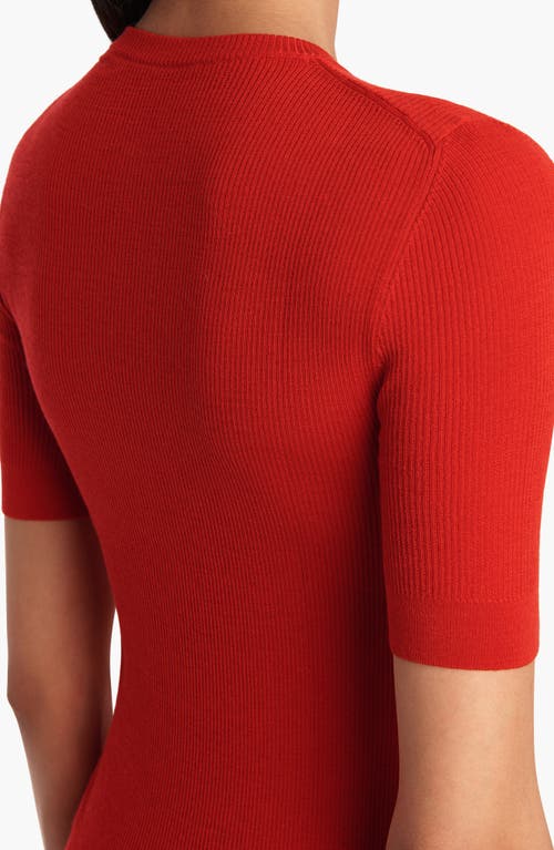 Khaite Celina Merino Wool Blend Rib Sweater In Red