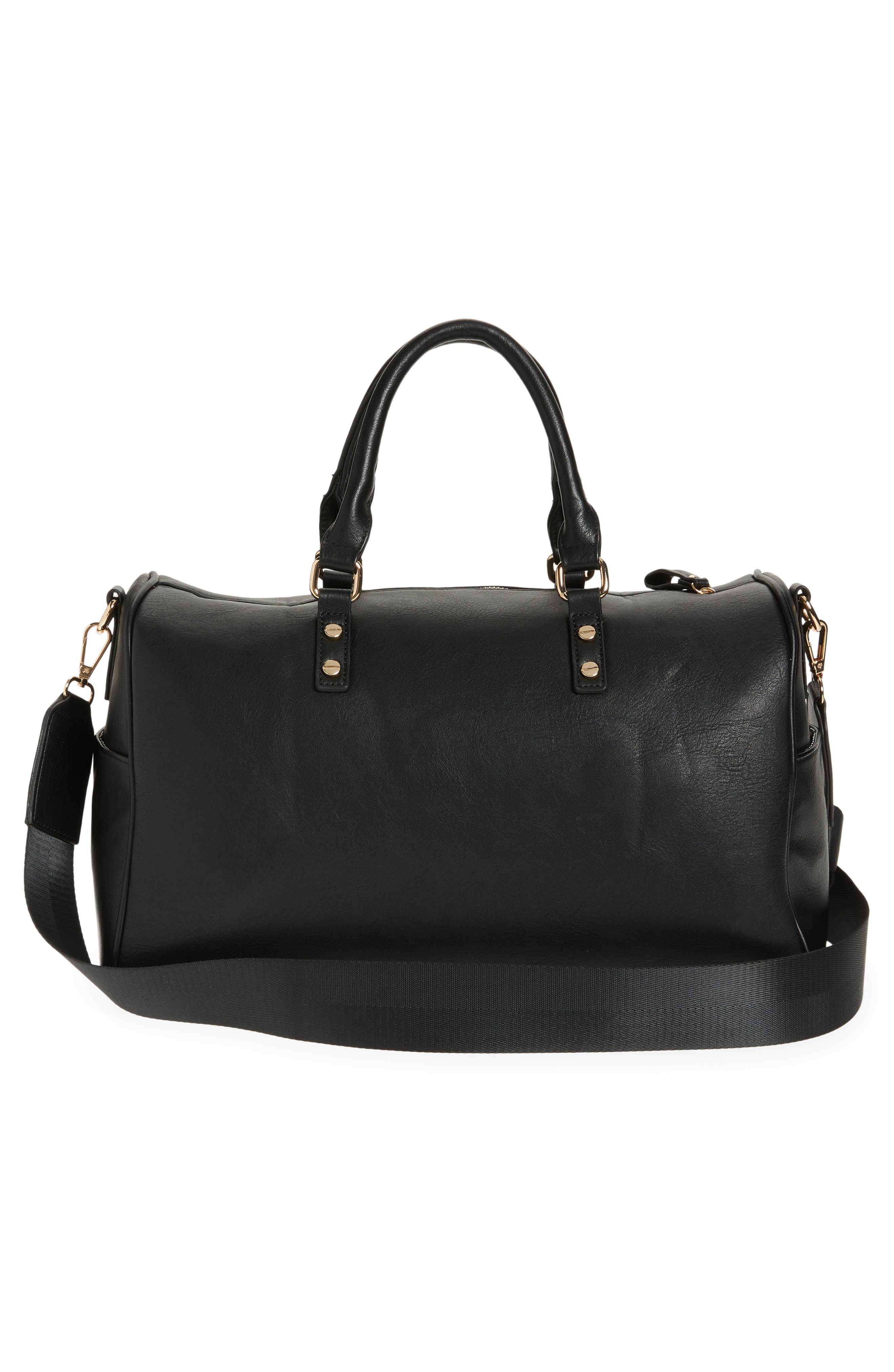 Mali + Lili Phoebe Bowling Vegan Leather Duffle Bag, Alternate, color, 