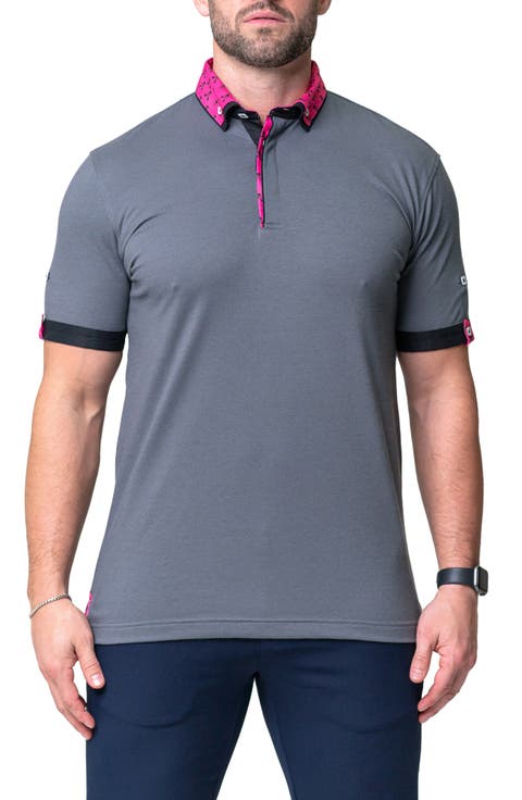 Mozartsolid Crossbone Grey Jersey Polo