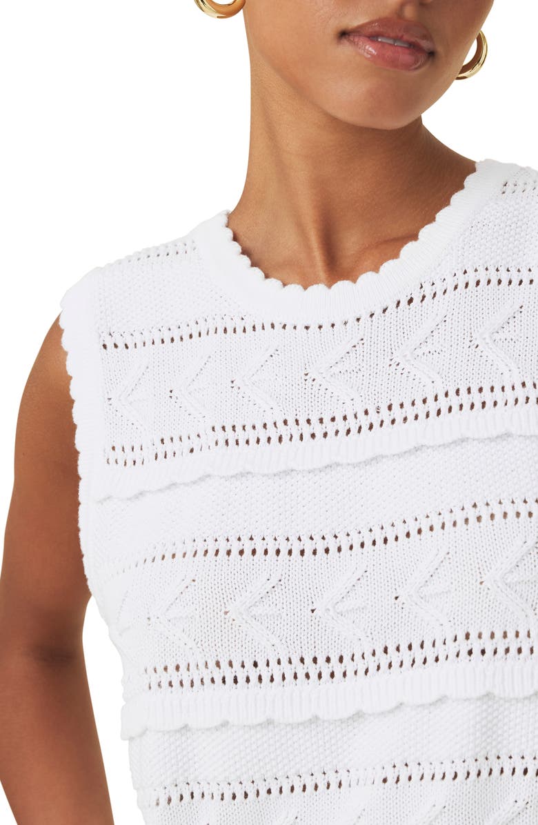 Splendid Giovanna Open Stitch Cotton Sweater Tank, Alternate, color,