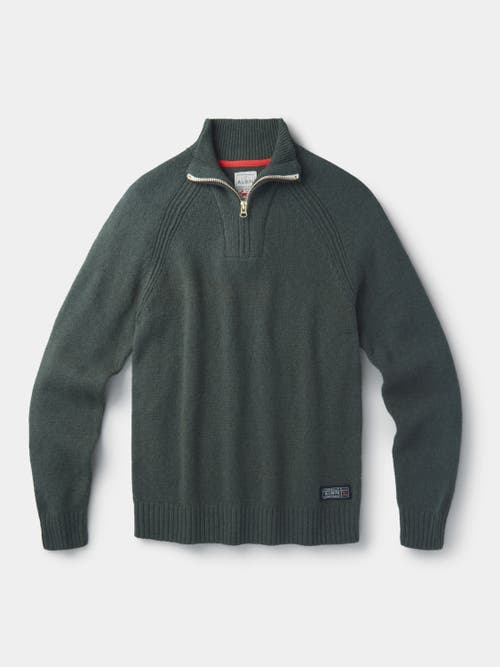 Aubin Pelham Zip Neck Sweater In Green