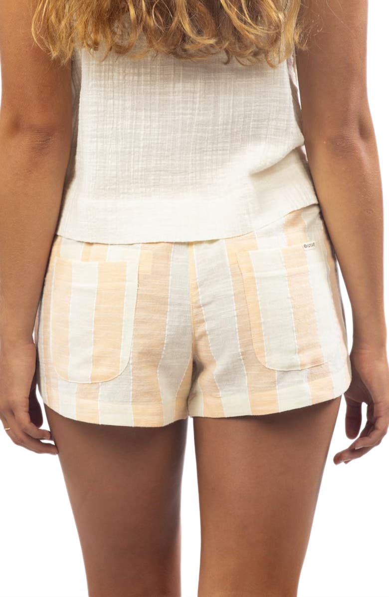 Rip Curl Havana Stripe Cotton & Linen Shorts, Alternate, color, 