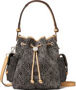 Tory Burch T Monogram Denim Bucket Bag