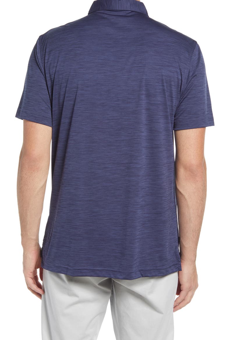 Featherweight Mélange Short Sleeve Polo, Alternate, color, NAVY