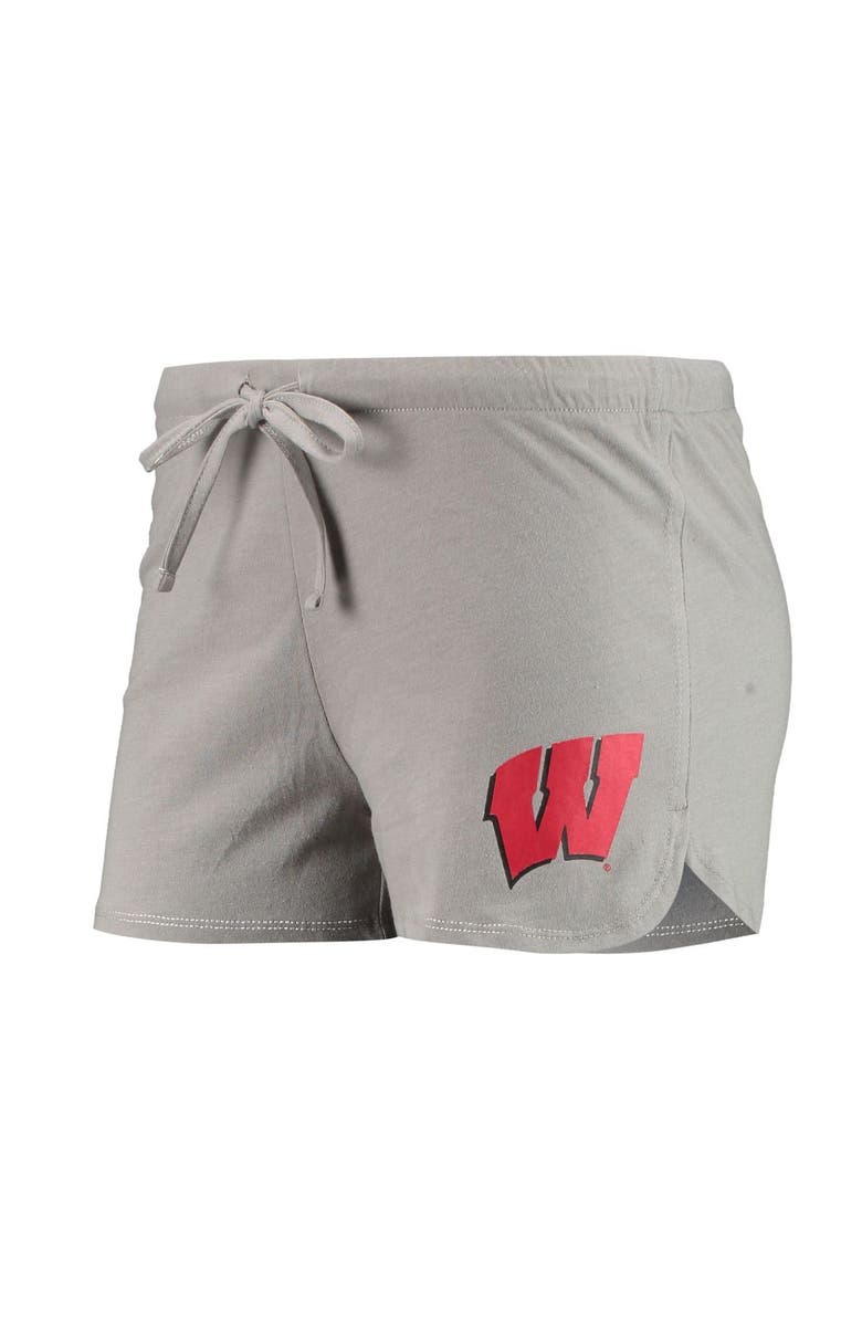 CONCEPTS SPORT Women's Concepts Sport Heathered Red/Gray Wisconsin Badgers Raglan Long Sleeve T-Shirt & Shorts Sleep Set, Alternate, color, 