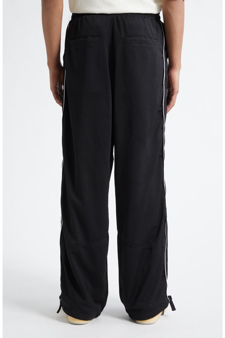 Piped Parachute Track Pants, Alternate, color, BLACK / WHITE