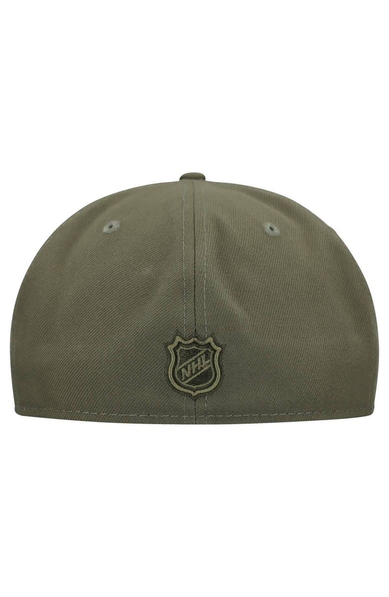 New Era Men's New Era  Olive Pittsburgh Penguins Military Appreciation Flag 59FIFTY Fitted Hat, Alternate, color, Olive