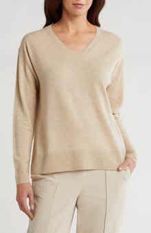 Boxy Wool & Cashmere Blend Sweater
