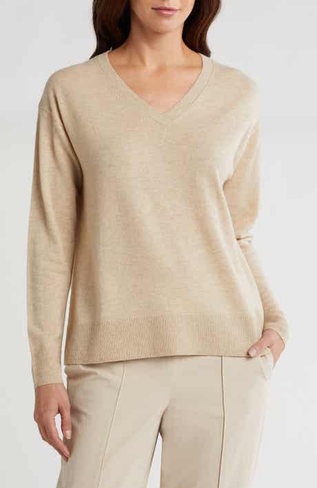 Boxy Wool & Cashmere Blend Sweater