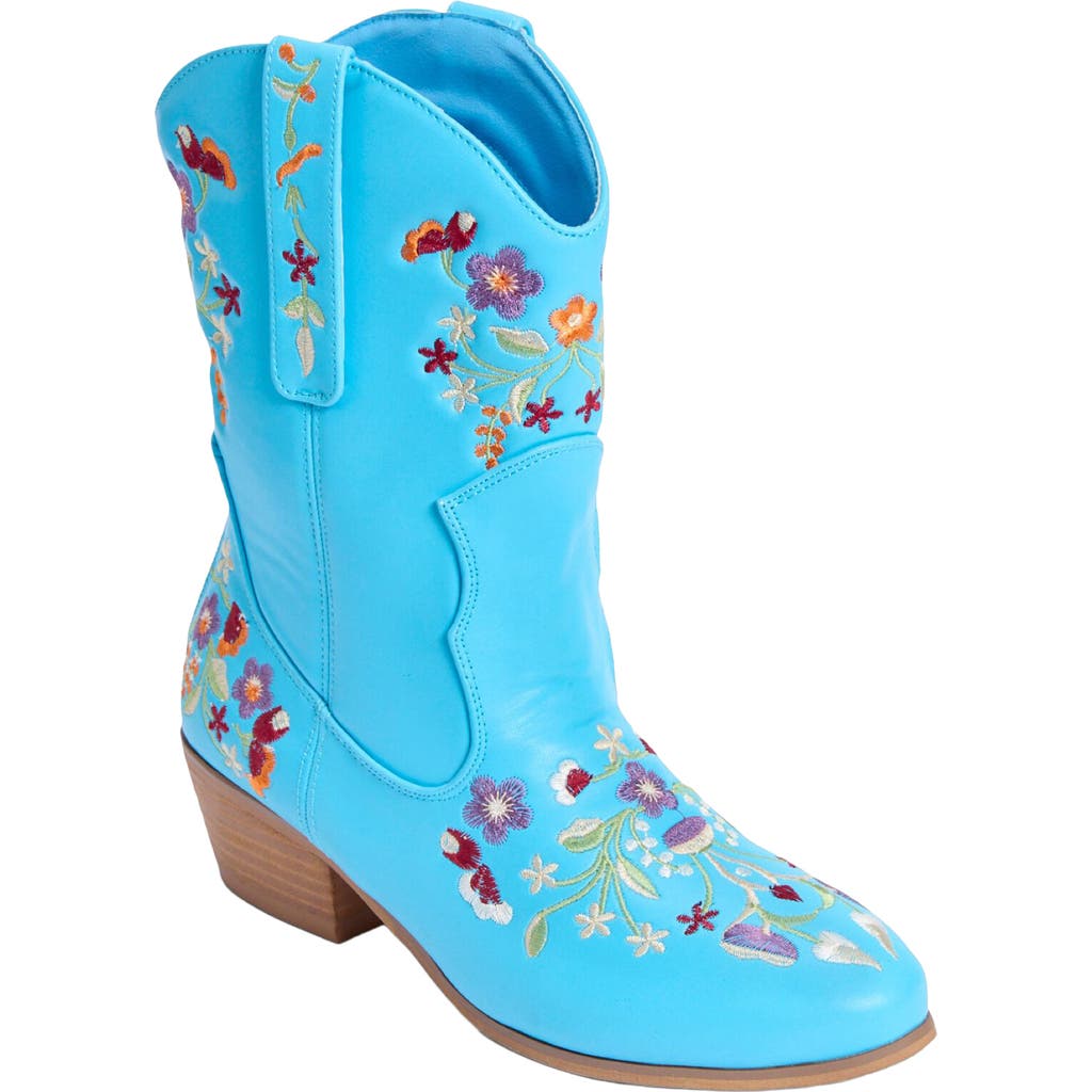 Comfortview The Irma Wide Calf Boot In Blue