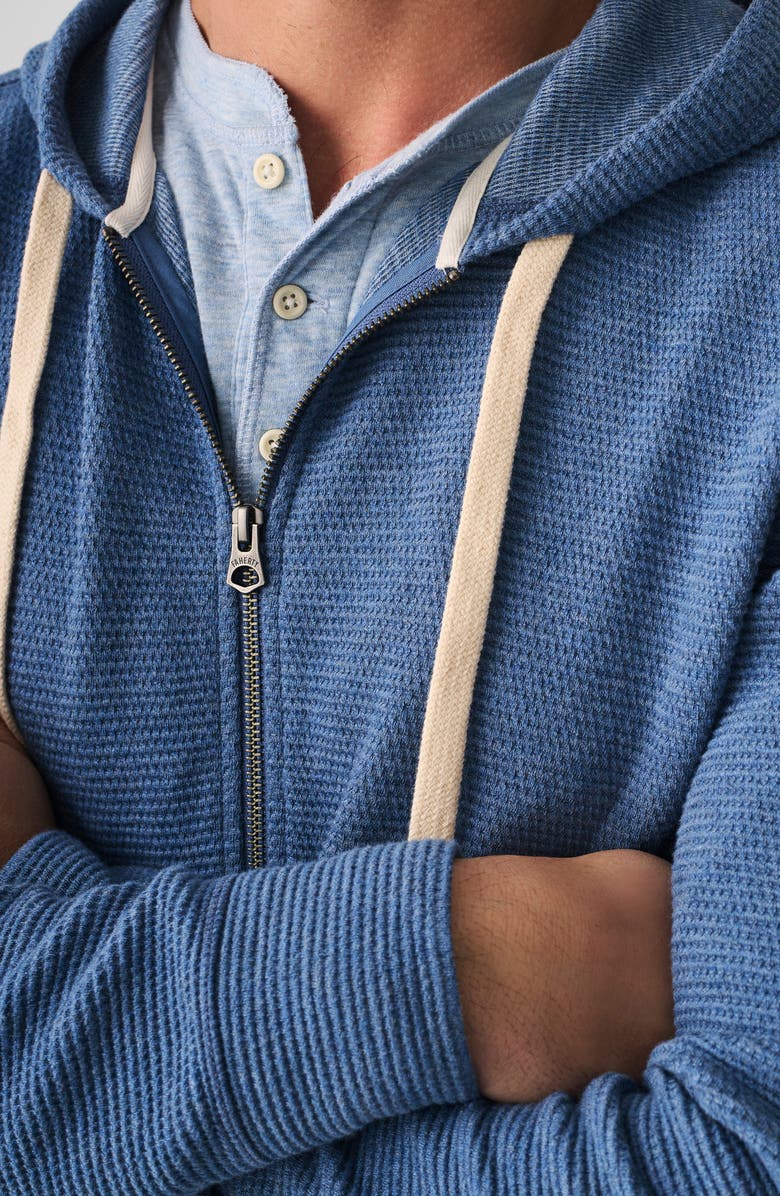 Faherty Surf Waffle Zip-Up Hoodie, Alternate, color, 