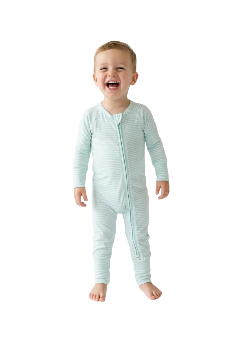 Long Sleeve and Pants Sleeper, Alternate, color, Cloud Stripe