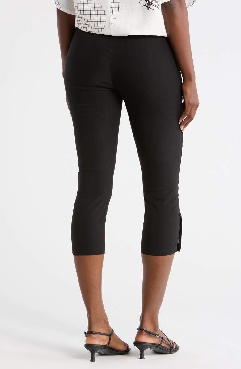 PATRIZIA LUCA High Waist Pull-On Capri Pants, Alternate, color, Black