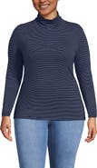 Lands' End Lightweight Jersey Long Sleeve Turtleneck