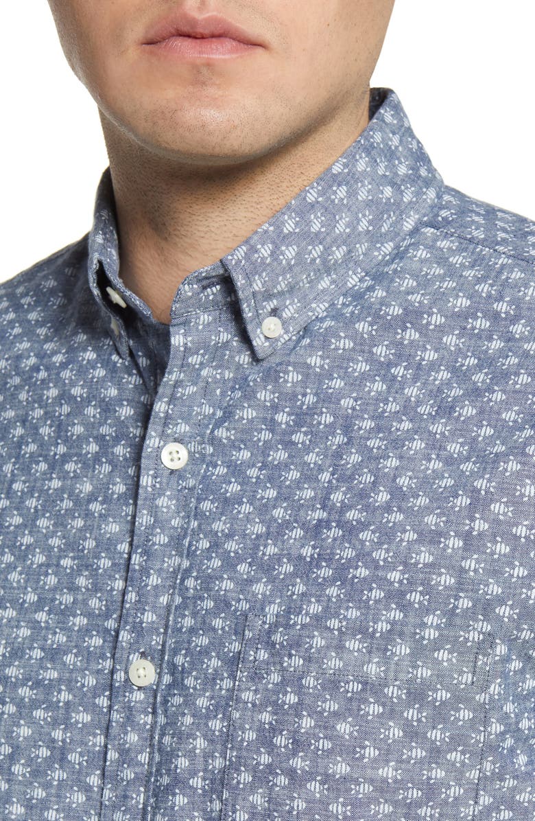 vineyard vines Finn Murray Slim Fit Plaid Stretch Button-Down Shirt, Alternate, color, 