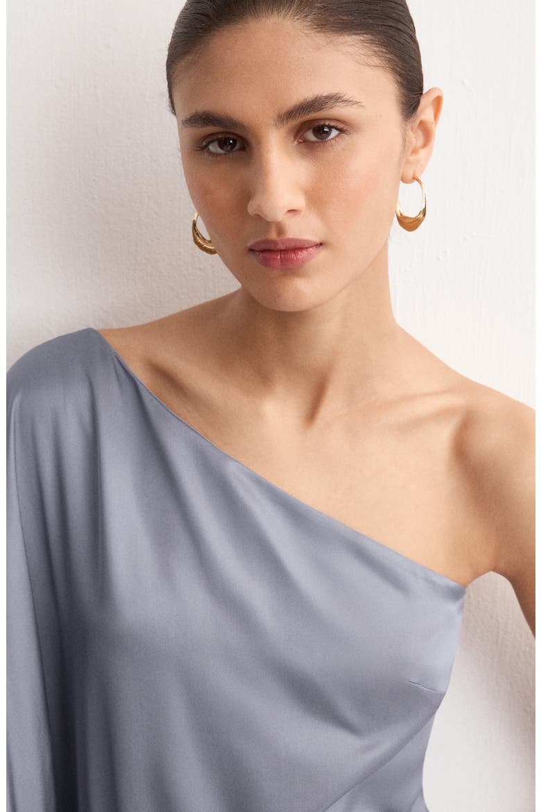 Drapey Asymmetric One-Shoulder Jumpsuit, Alternate, color, BLUE
