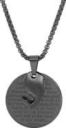 STEELTIME Men's Hail Mary Medallion Pendant Necklace