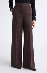 Max Mara Memiro Plaid Wool Trousers