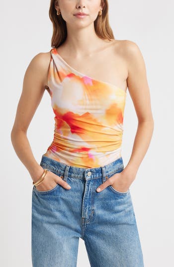 Open Edit Twist One-Shoulder Top | Nordstrom