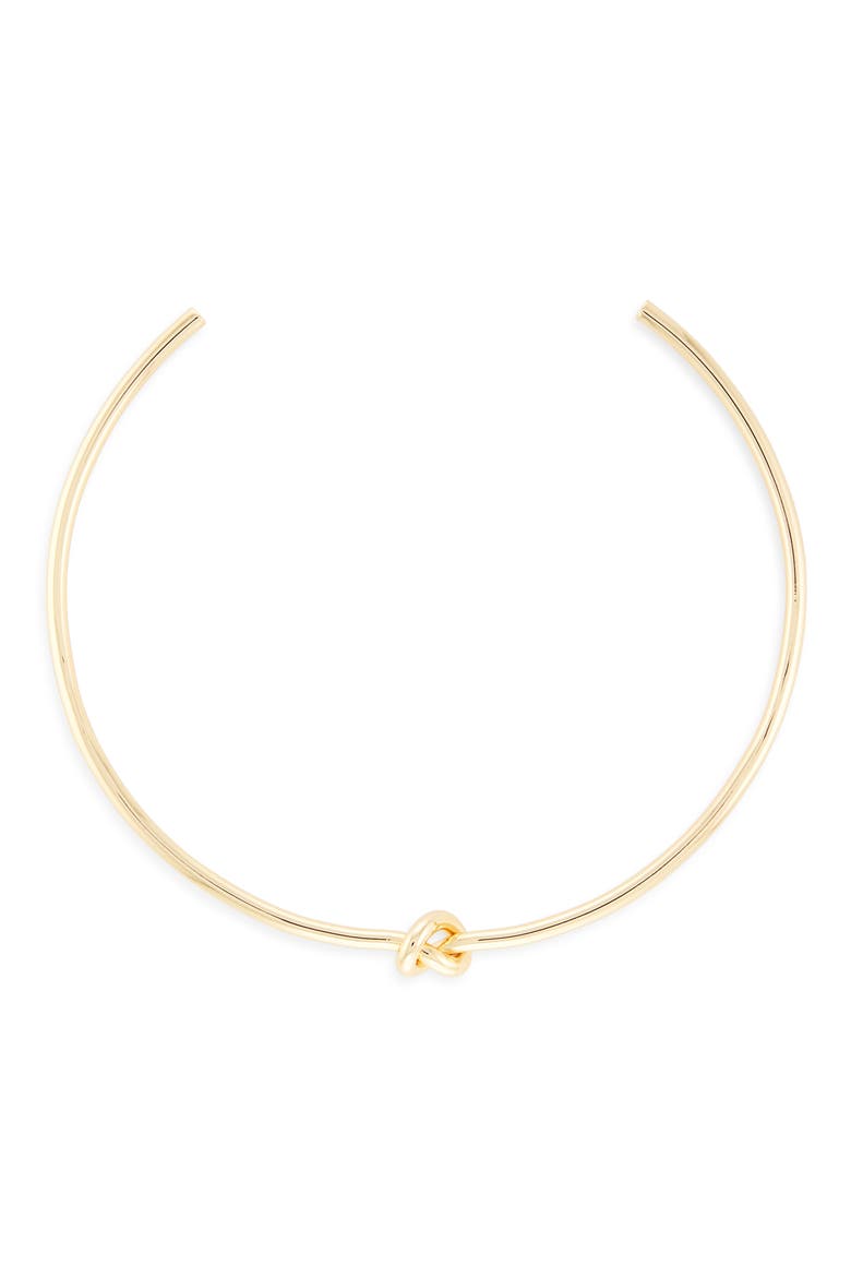Knot Cuff Necklace, Main, color, GOLD