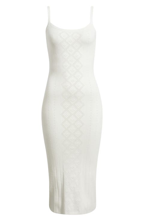 Opalina Sleeveless Mixed Stitch Midi Dress