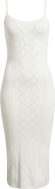 LoveShackFancy Opalina Sleeveless Mixed Stitch Midi Dress
