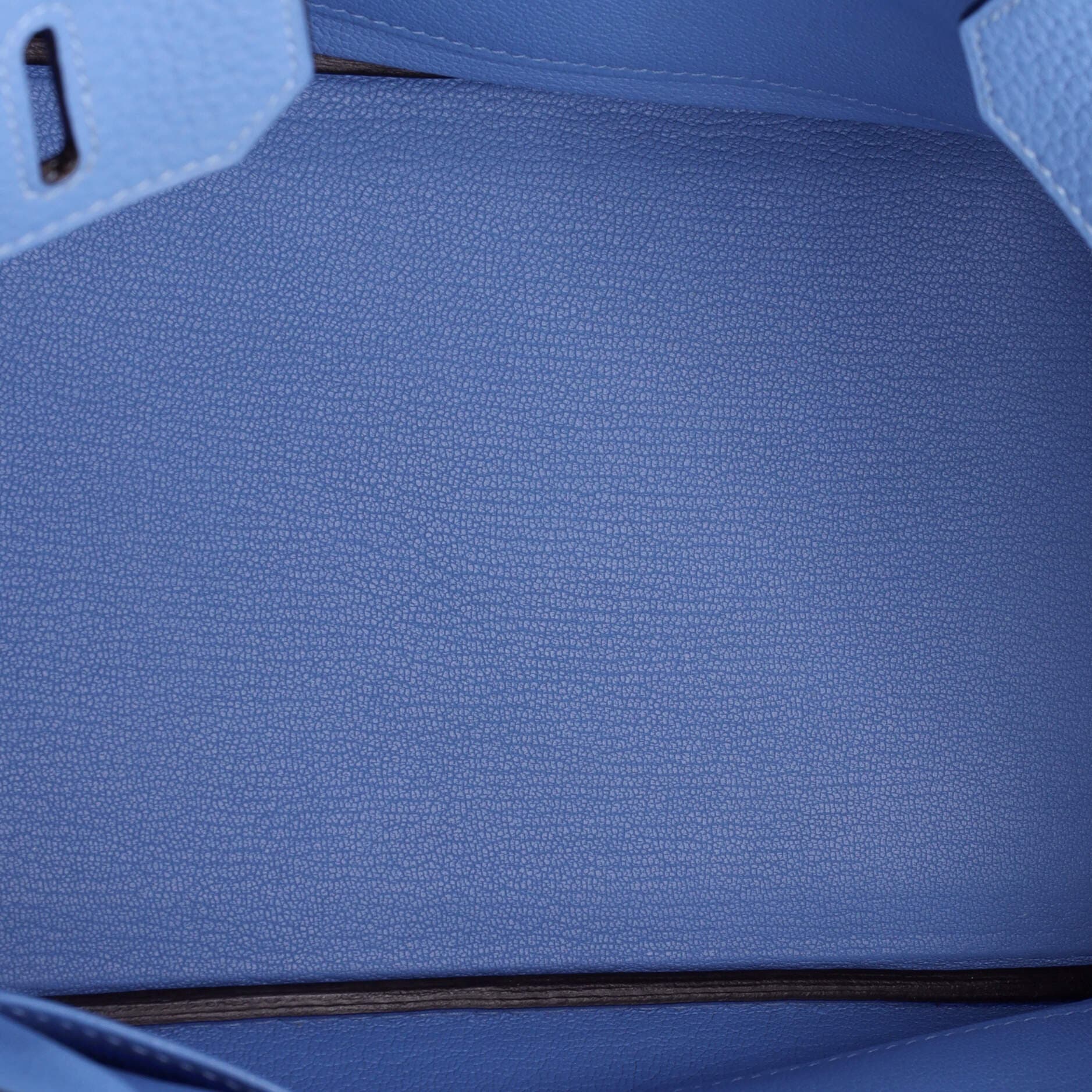 Pre-Owned Hermes Birkin Handbag Blue Clemence with Gold Hardware 30, Alternate, color, 