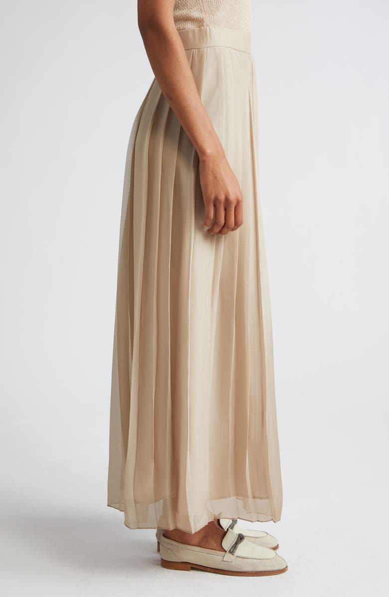 Eleventy Pleated Maxi Skirt, Alternate, color, Sand