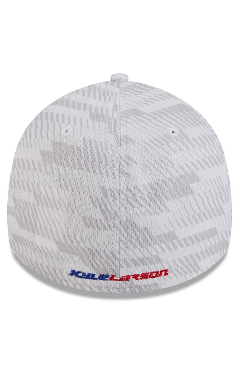 New Era Men
s New Era White Kyle Larson 39THIRTY Graded Flex Hat, Alternate, color, White