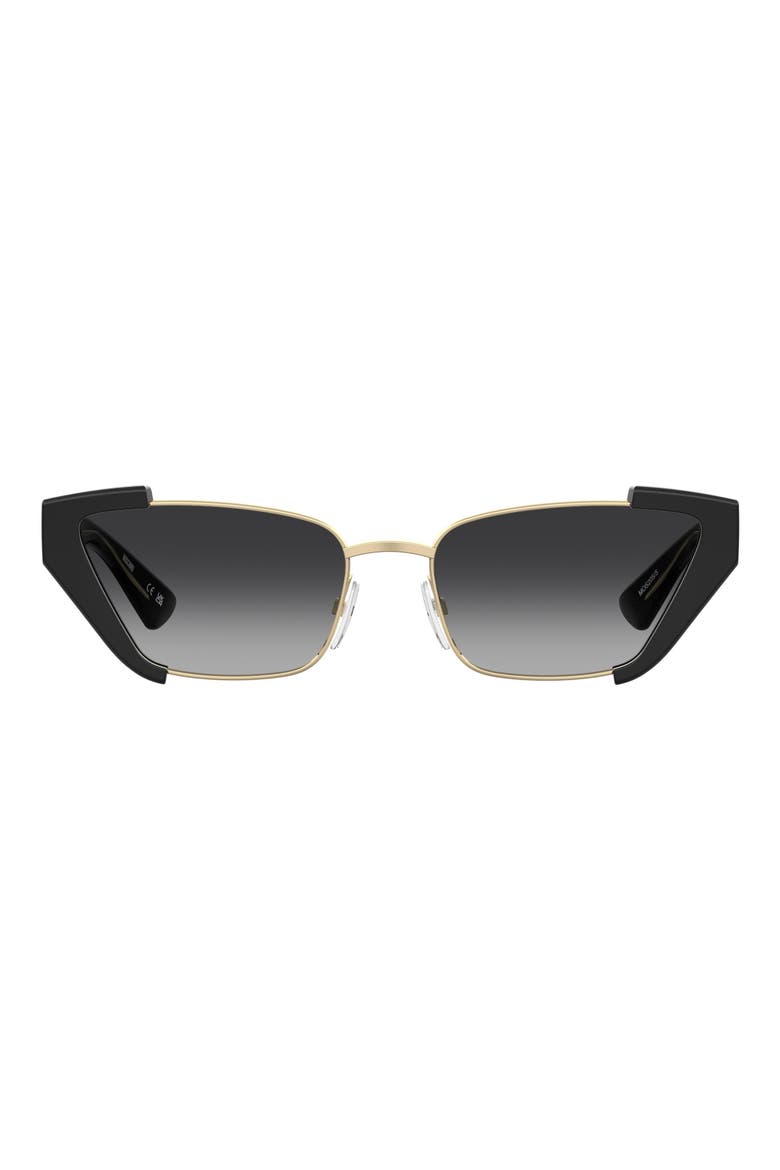 56mm Cat Eye Sunglasses, Main, color, BLACK GOLD/ DARK GREY SF