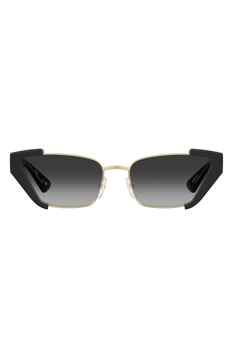 Moschino 56mm Cat Eye Sunglasses, Main, color, Black Gold/ Dark Grey Sf