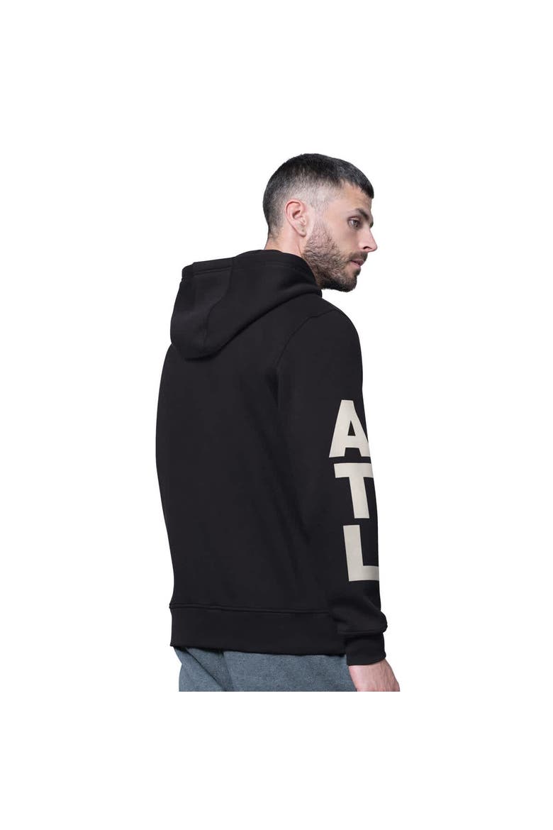 Men's Starter Black Atlanta Falcons Handoff Fleece Hoodie Sweatshirt, Alternate, color, Black