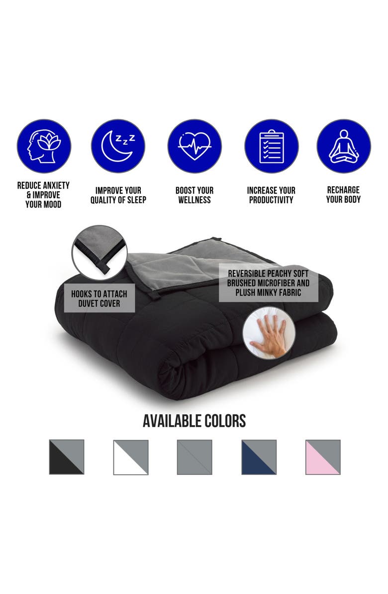 ELLA JAYNE HOME Weighted Blanket - 12 lbs., Alternate, color, Grey/Black