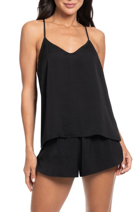 Hammered Satin Camisole & Tap Shorts Pajamas
