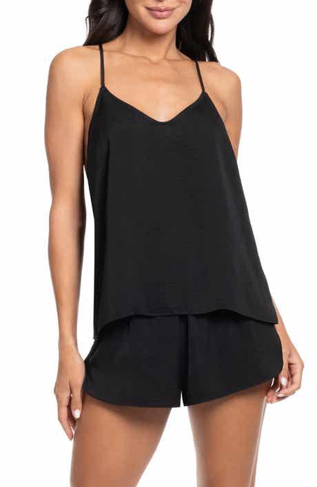Hammered Satin Camisole & Tap Shorts Pajamas