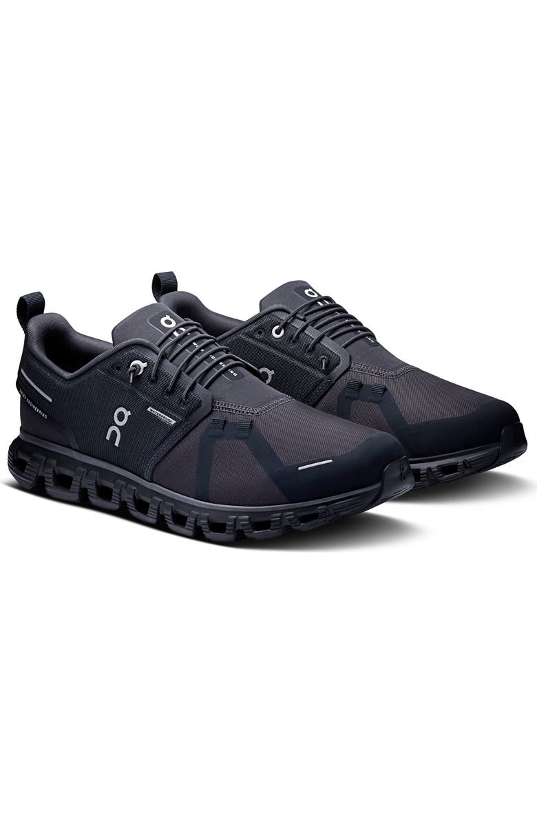 On Cloud 6 Waterproof Sneaker, Main, color, Black/Black