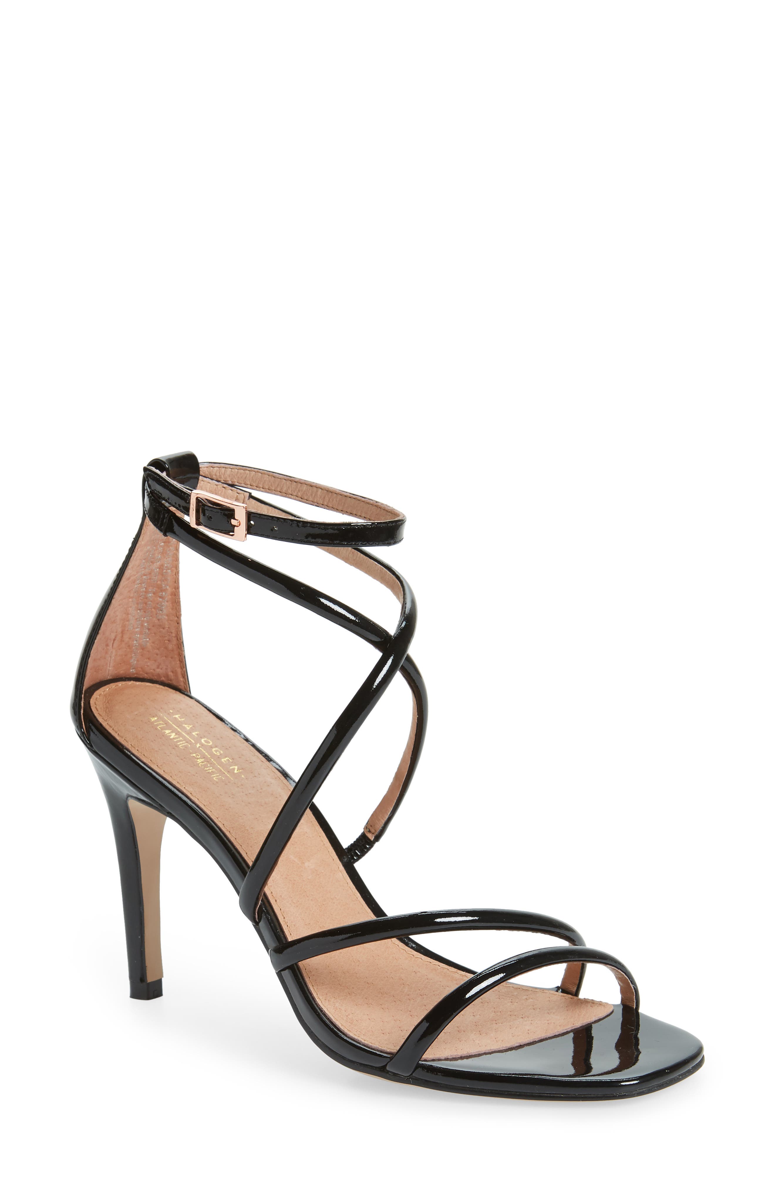 x Atlantic-Pacific Violetta Multi Strap Sandal, Main, color, BLACK PATENT