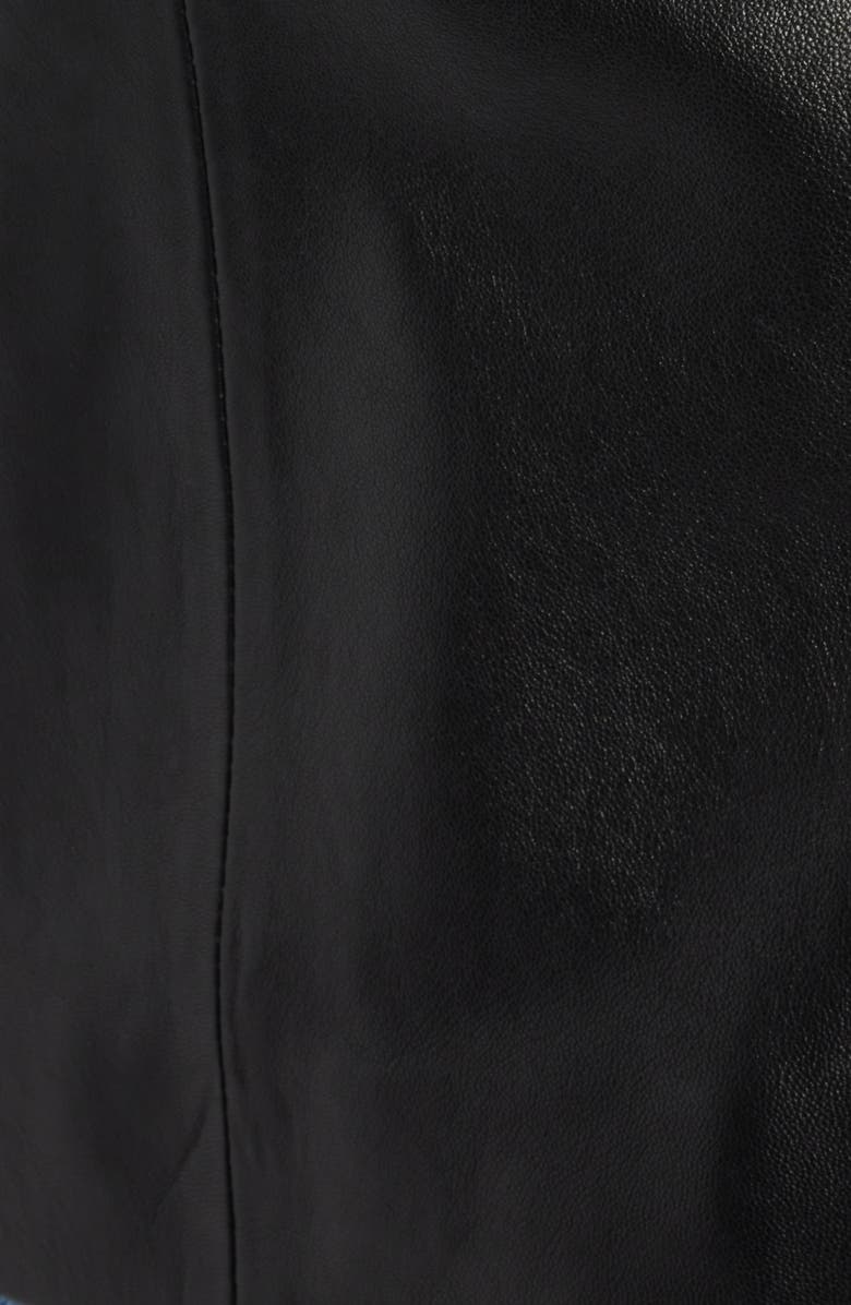 Schott NYC Fitted Leather Blazer, Alternate, color, Black