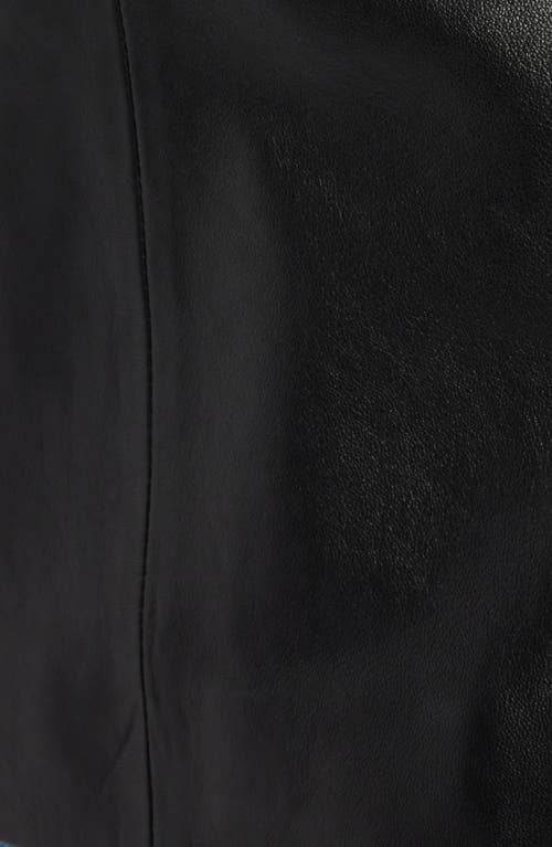 Schott Nyc Fitted Leather Blazer In Black