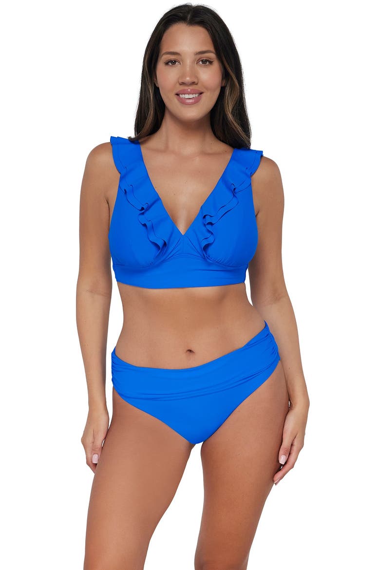 Willa Wireless Bikini Swimsuit Top - D Cup, Alternate, color, Electric Blue