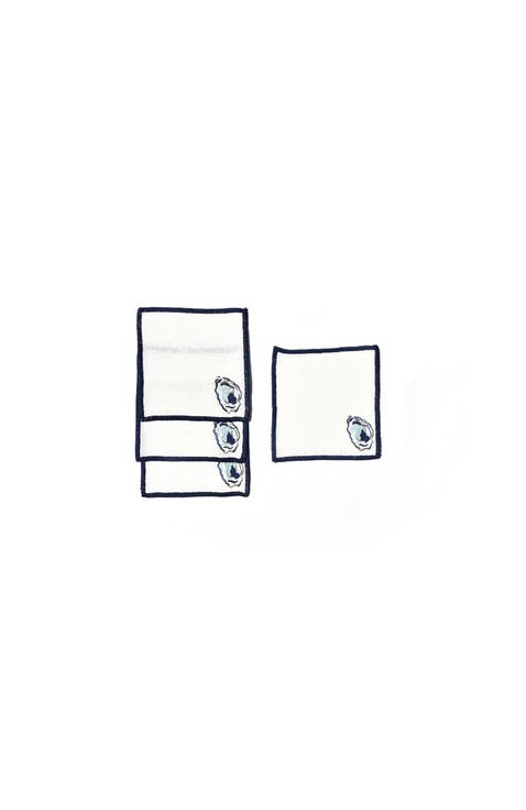 Oyster Cocktail Napkins Set of 4