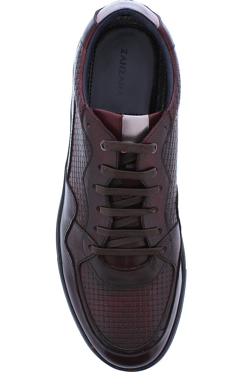 Zanzara Brando Leather Sneaker, Alternate, color, Wine