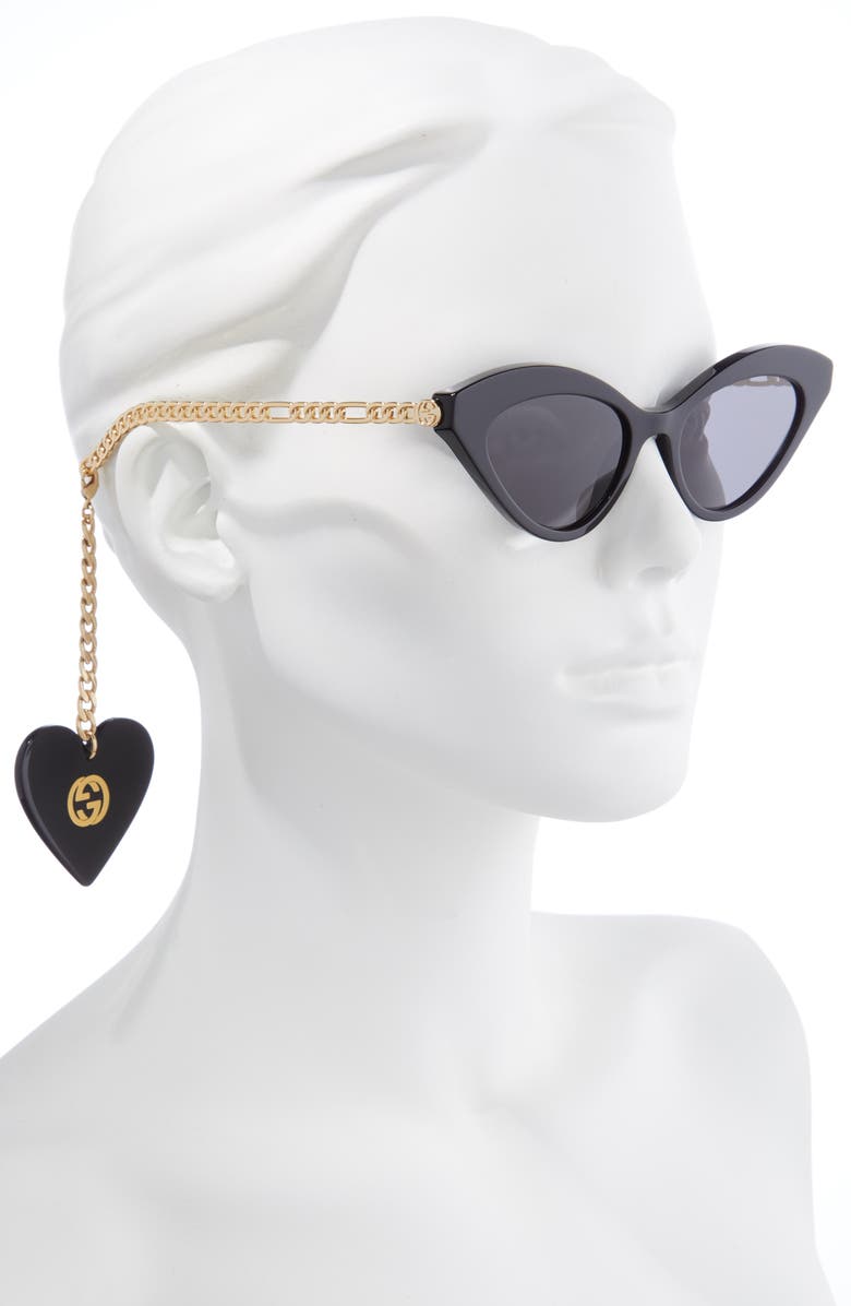 Gucci 52mm Cat Eye Sunglasses, Alternate, color, 