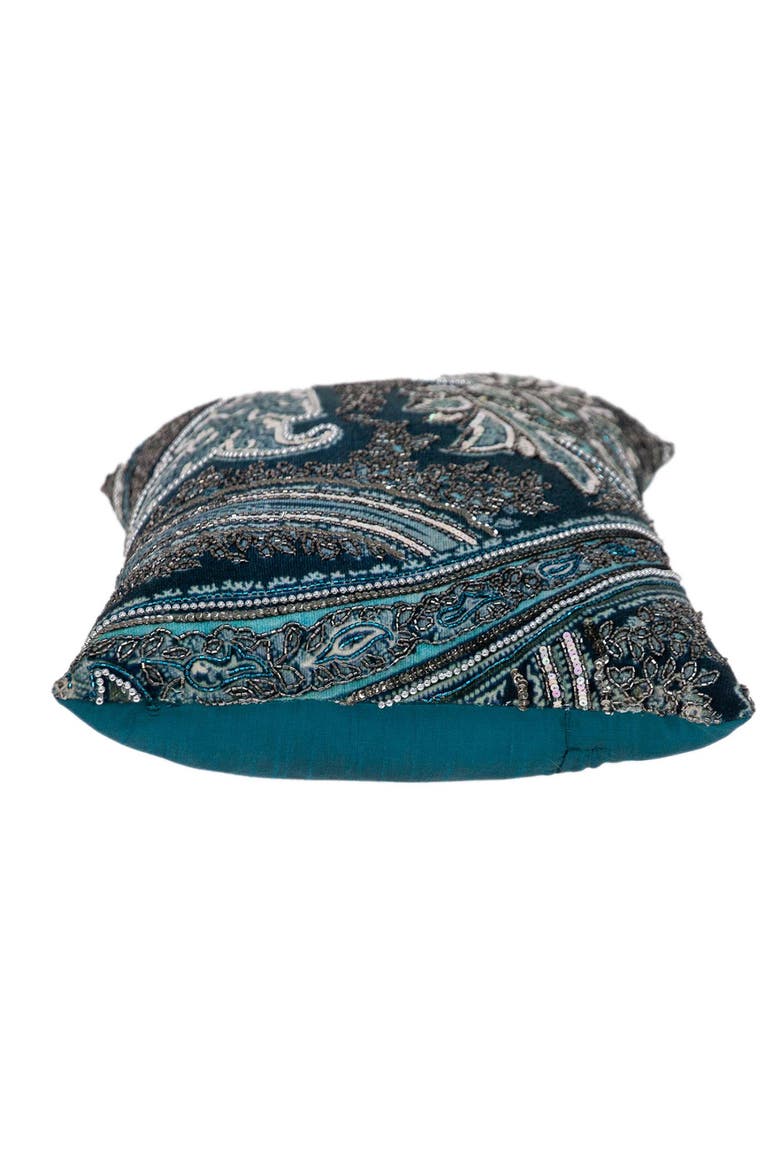 Lilia Bead-Embellished Accent Pillow, Alternate, color, MULTICOLOR