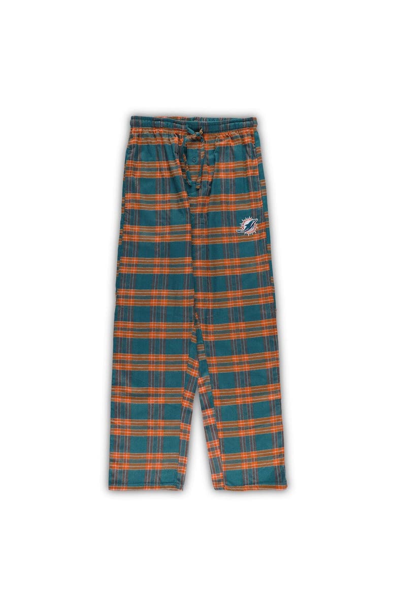 CONCEPTS SPORT Men's Concepts Sport Aqua/Orange Miami Dolphins Big & Tall Flannel Sleep Set, Alternate, color, 